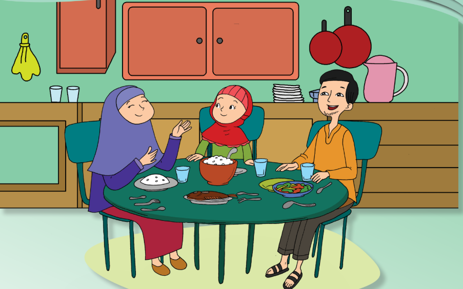 Ilustrasi kasih sayang di rumah