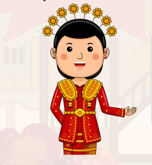 Pasangan memakai pakaian adat Melayu Bengkulu